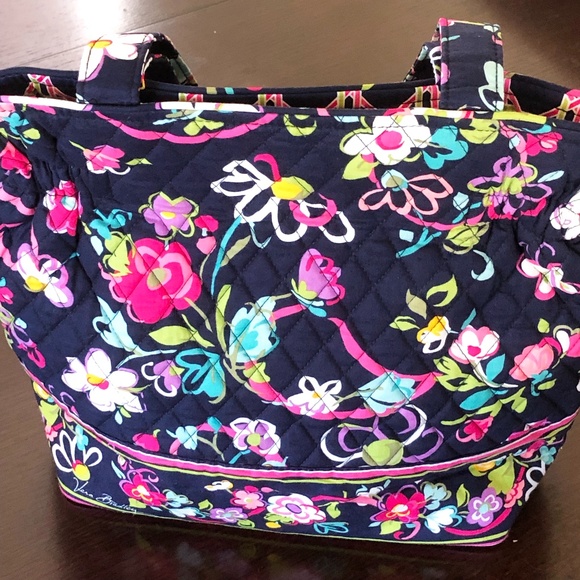 NWT Vera Bradley "Laura Ribbons" Tote Purse. See Photos For Description - Picture 4 of 14